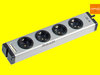 4-fach Aluminium-Universal Steckdosenleiste mit 1,5m-Anschlusskabel 0600x00042031