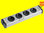4-fach Aluminium-Universal Steckdosenleiste mit 3,0 Meter -Zuleitung 0600x00042033