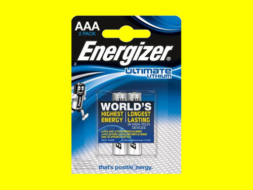 Energizer Ultimate Lithium Micro-Batterie AAA FR03 1,5 V 1250 mA 2-Stück Blister