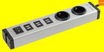 USB Multilader 6-Port 7,2 A mit 2 Steckdosen 0601x0a02203303 mit 3-Meter-Zuleitung